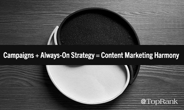 Campaigns + Always-On Strategy = Content Marketing Harmony