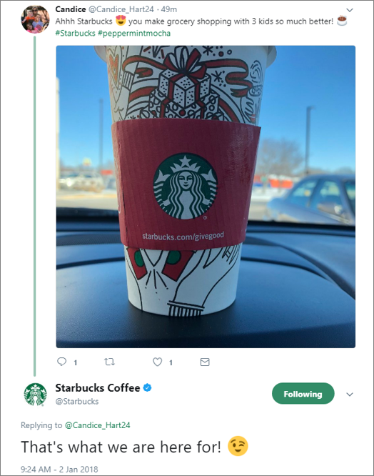 Starbucks Social Care Example