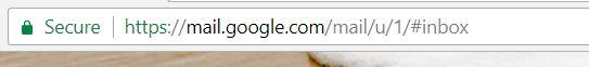 image showing green padlock on Chrome web browser