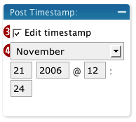 Edit Timestamp Box
