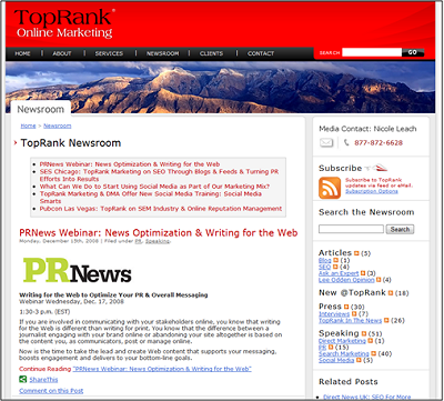 TopRank Newsroom SEO
