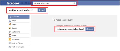 Facebook search