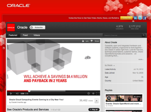 Oracle YouTube Channel