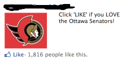 Dental clinic posts Facebook Ad for hockey fans.