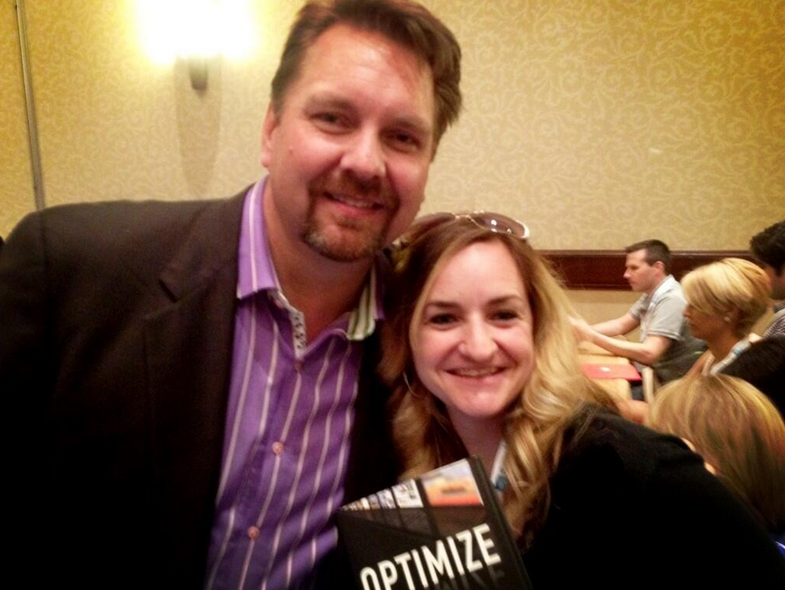 Lee Odden and Rachael Silvers, Optimize winner, at #SMMW13