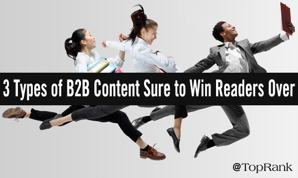 3 types of B2B content sure to win readers over jumping marketers image