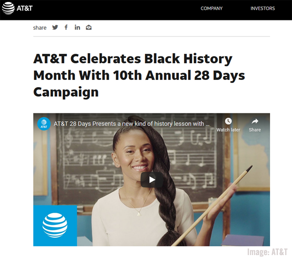 AT&T Black History Month Screenshot