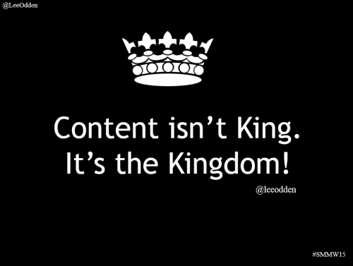 Content is the kingdom