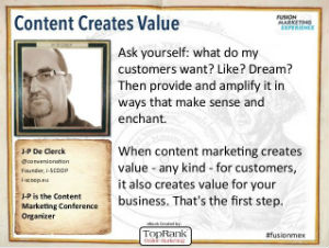 Content Creates Value J-P DeClerck