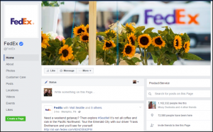 Cover Photo for FedEx on Facebook