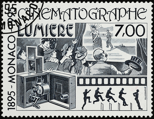 Cinematographe Lumiere Monoco Postal Stamp