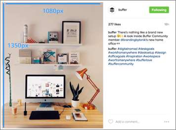 Example of Vertical Content on Instagram