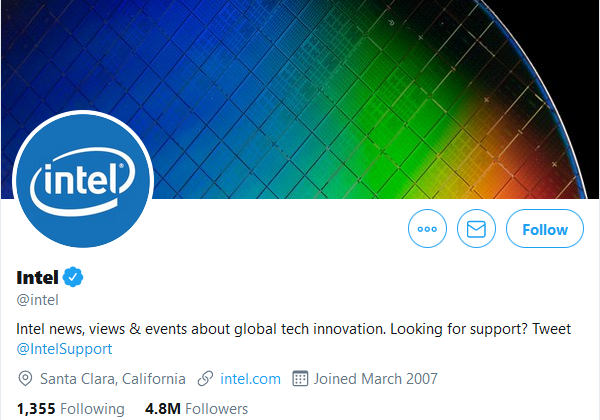 Intel Twitter