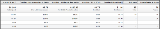 Paid Social Ad Results
