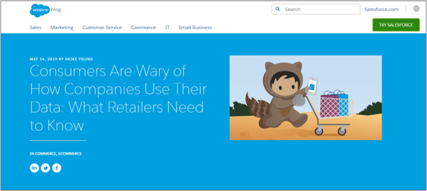 Content Curation Example from Salesforce