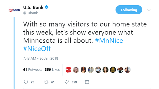 US Bank Minnesota Nice Off