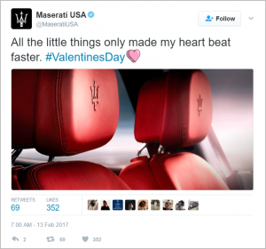 Maserati Valentine's Day Marketing