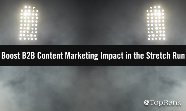 Boost stretch run B2B content marketing impact baseball lights image