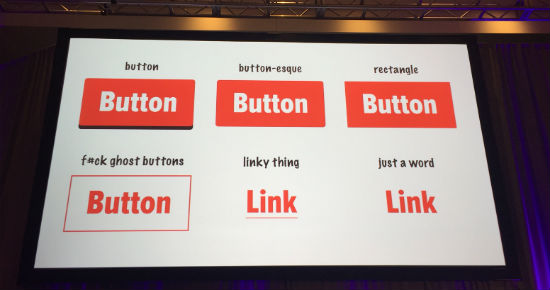 landing page buttons
