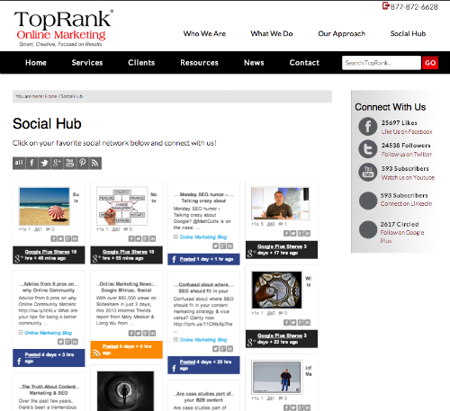 TopRank Online Marketing Social Hub